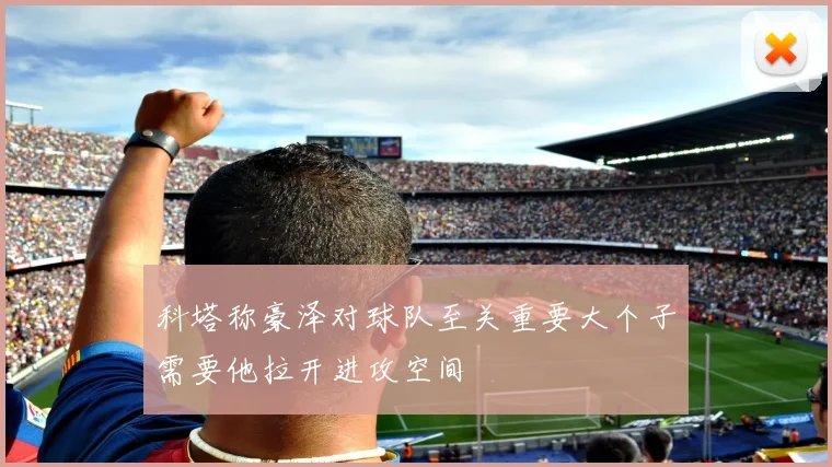 科塔称豪泽对球队至关重要大个子需要他拉开进攻空间